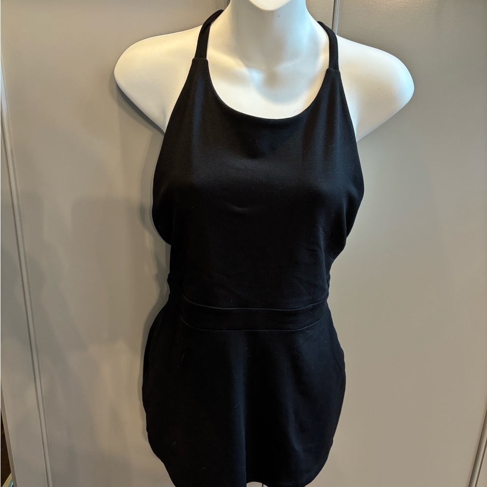Susana Monaco black mini stretchy Halter Neck Dress sz S
